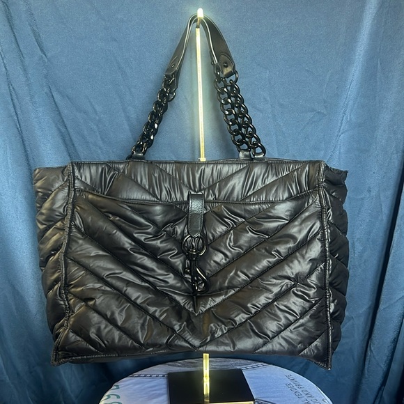 Rebecca Minkoff Edie Nylon Tote Black Large size - Picture 1 of 14